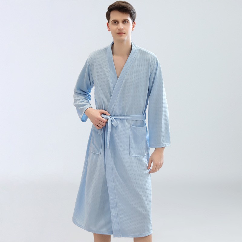 Men's Waffle Bathrobes Sauna C - Home Bathroom Sauna ulasan dan harga