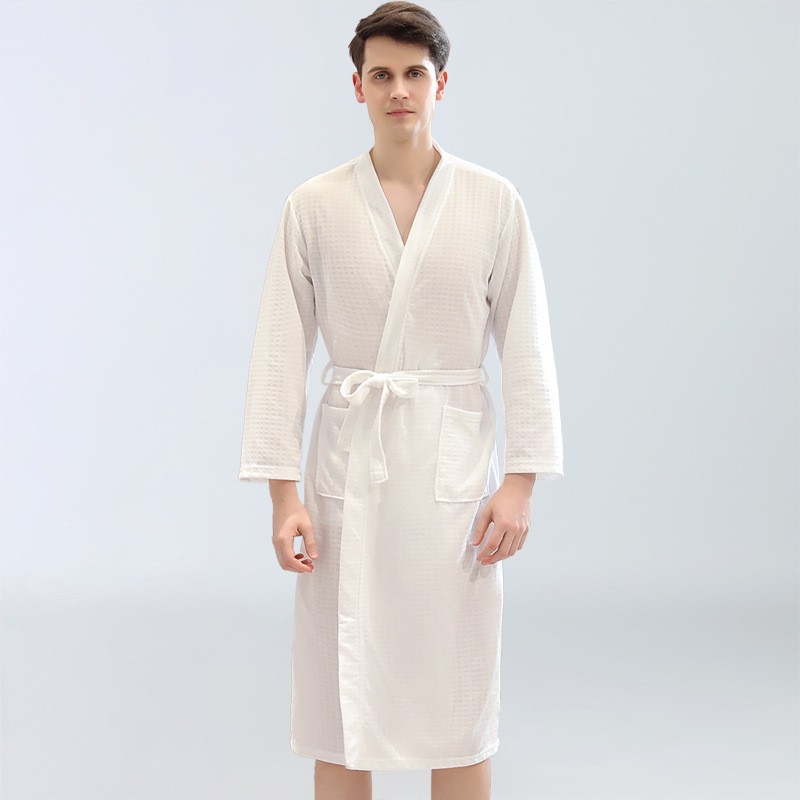 Men's Waffle Bathrobes Sauna C - Home Bathroom Sauna ulasan dan harga