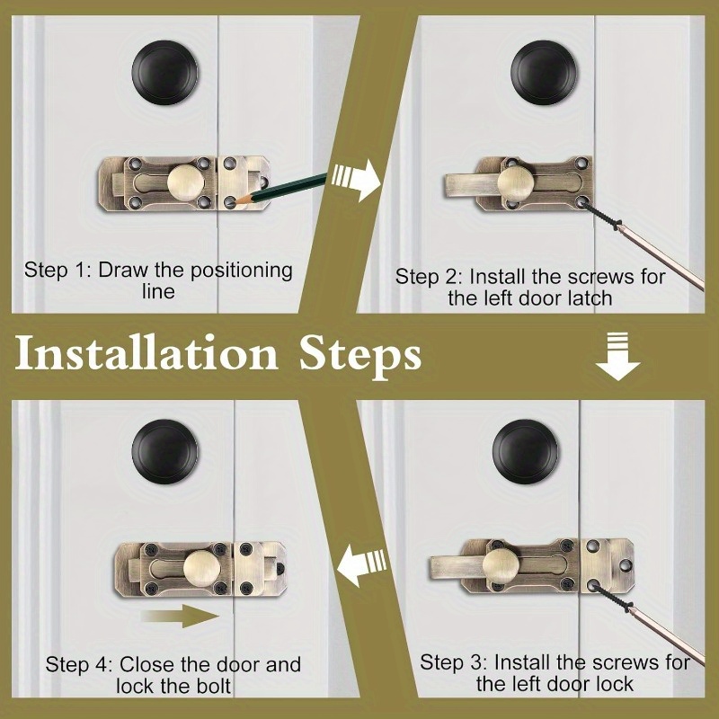 Antique Door Latch Lock Securi - Home Bathroom Lock ulasan dan harga