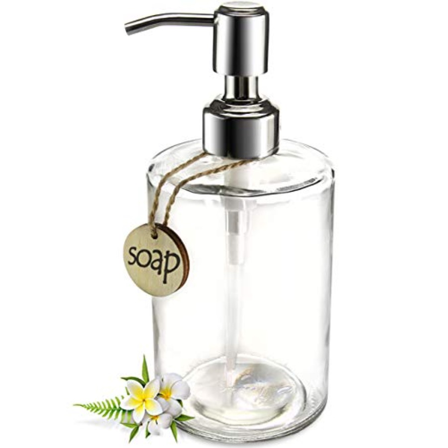 16OZ Cylinder Glass Soap Dispe - Glass Soap Dish ulasan dan harga