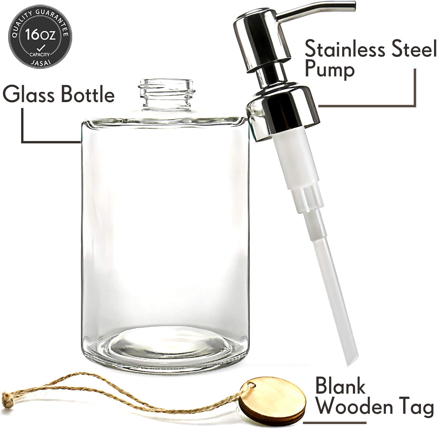 16OZ Glass Soap Dispenser with - Glass Soap Dish ulasan dan harga
