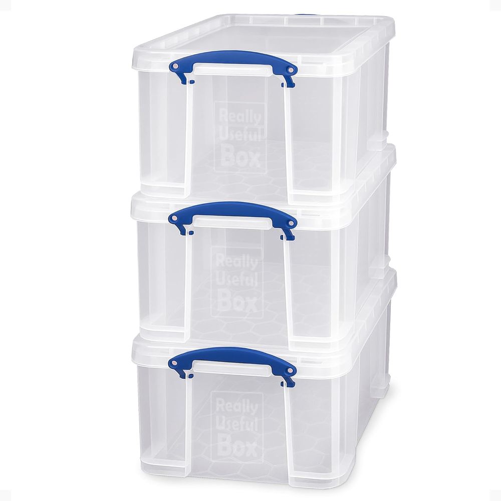 3-Pack Clear Stackable Storage - Home Bathroom Lock ulasan dan harga