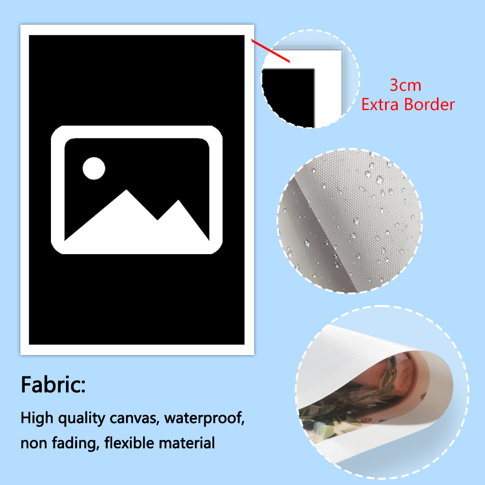1pc Custom big size Canvas Pos - Home Bathroom Decor ulasan dan harga