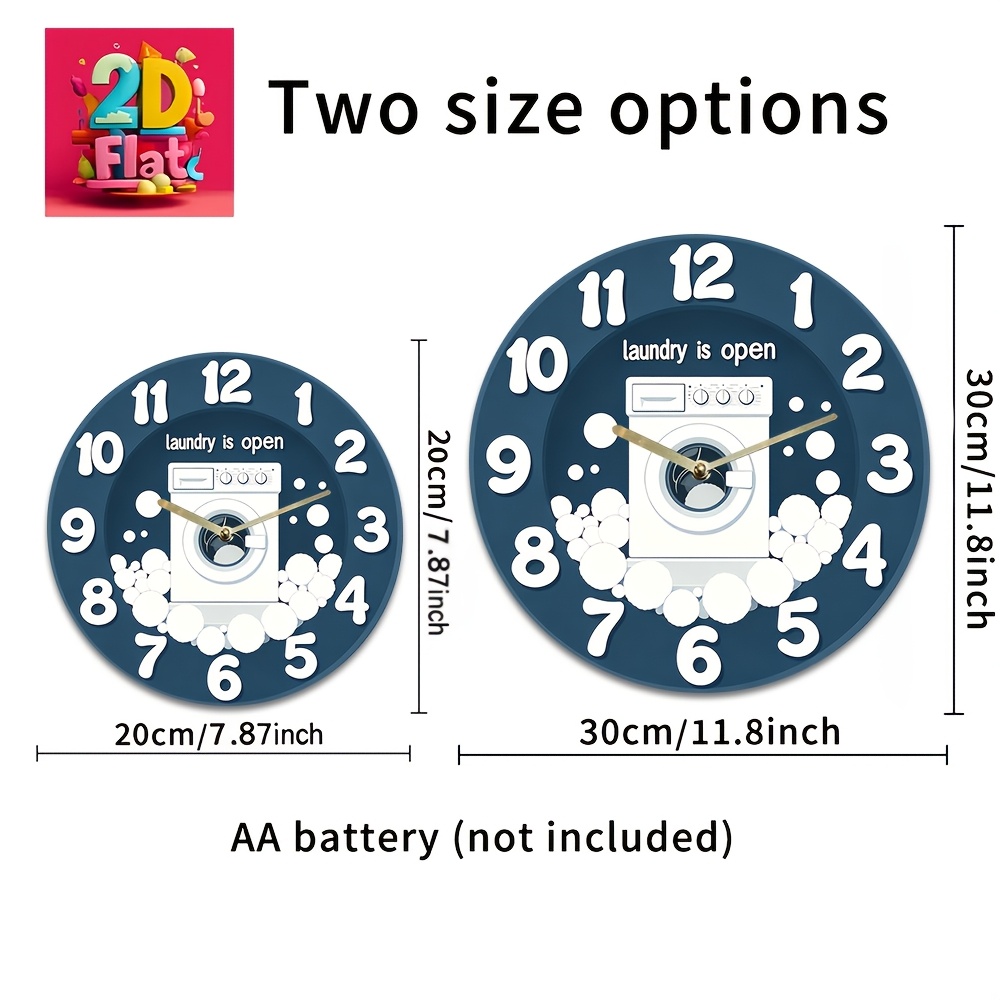 1pc Noiseless Hanging Clock, w - Home Bathroom Decor ulasan dan harga