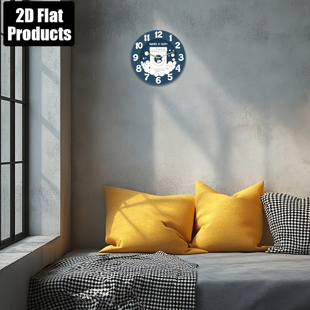 1pc Noiseless Hanging Clock, w - Home Bathroom Decor ulasan dan harga