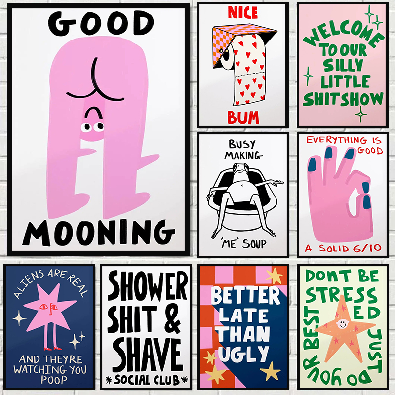 Humorous Slogan Nice Bum Carto - Home Bathroom Pictures ulasan dan harga