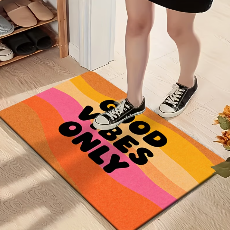 Good Vibes Only Welcome Mat -  - Home Goods Bathroom Rugs ulasan dan harga