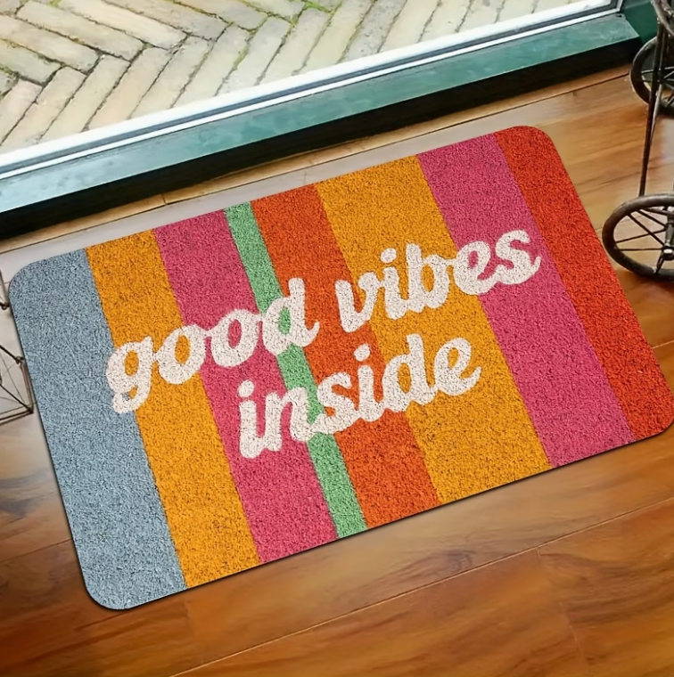 Good Vibes Only Welcome Mat -  - Home Goods Bathroom Rugs ulasan dan harga