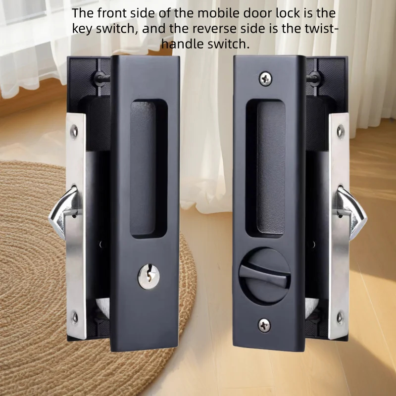 Black Sliding Door Lock with K - Home Bathroom Lock ulasan dan harga