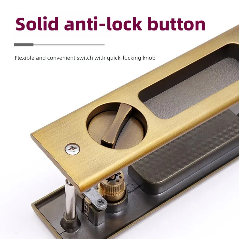 Black Sliding Door Lock with K - Home Bathroom Lock ulasan dan harga