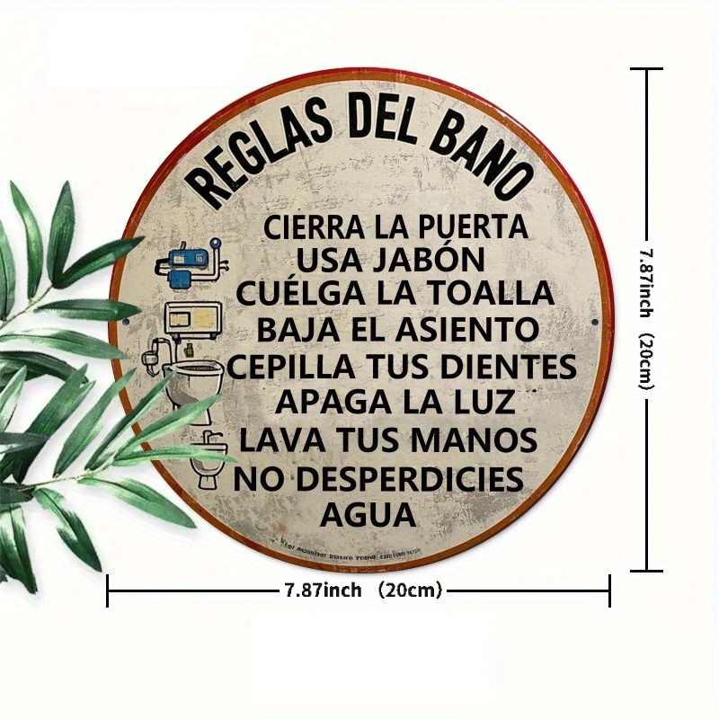 2D Flat, 1pc Spanish Bathroom  - Home Bathroom Decor ulasan dan harga
