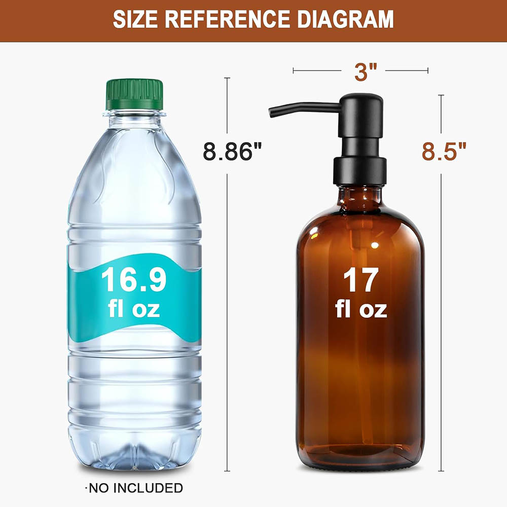 Amber Glass Soap Dispenser, 2  - Glass Soap Dish ulasan dan harga