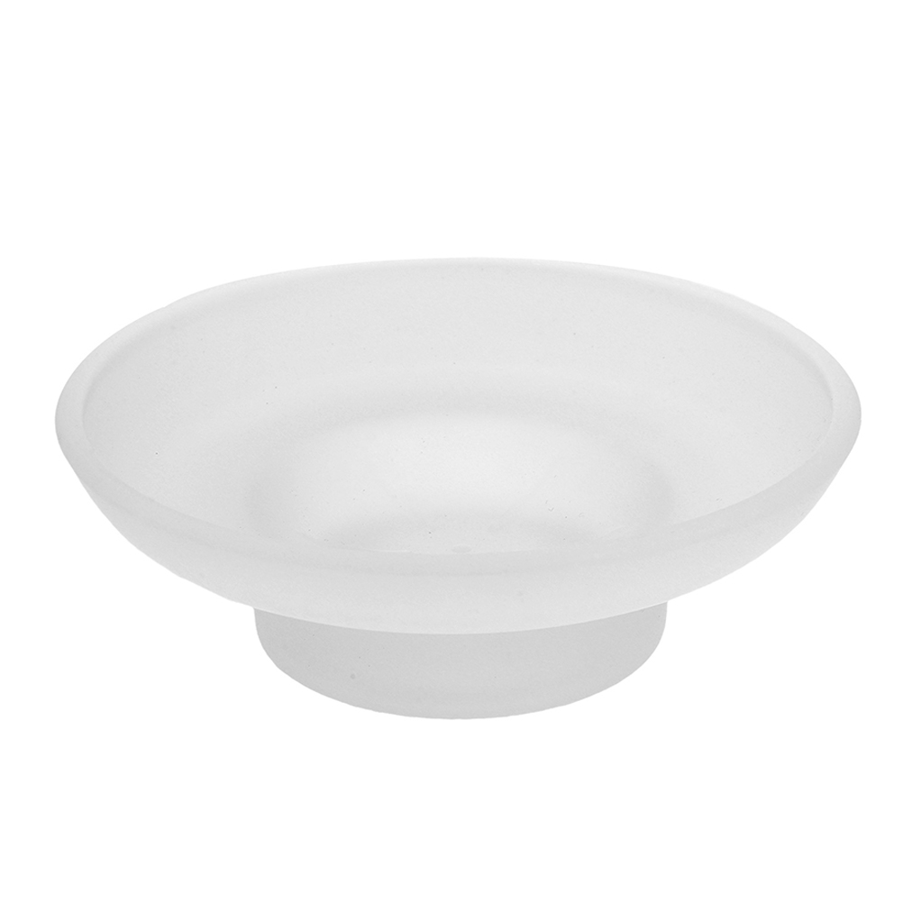Frosted Glass Soap Dish Round  - Glass Soap Dish ulasan dan harga