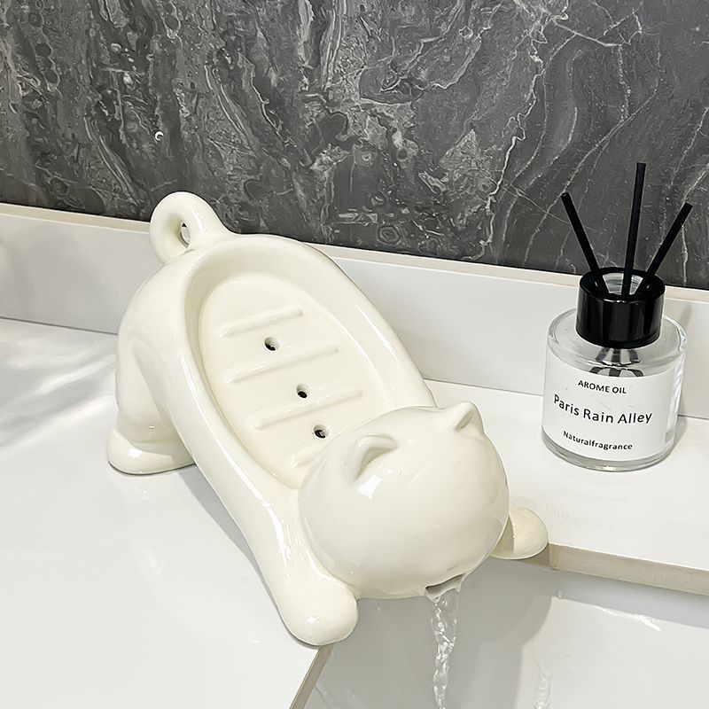 Cute Cat Drain Soap Holder Con - Bathroom Home Improvement ulasan dan harga