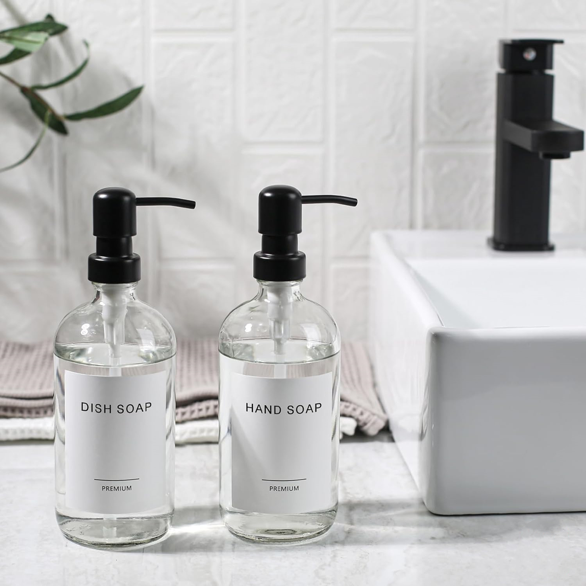 Clear Glass Soap Dispenser Set - Glass Soap Dish ulasan dan harga