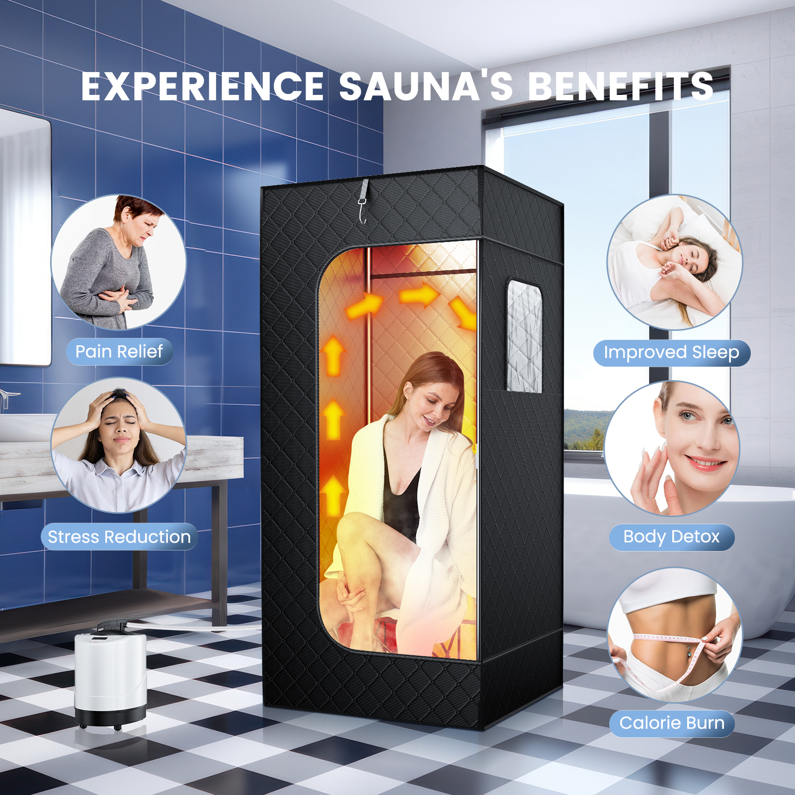 Full Body Home Steam Sauna Set - Home Bathroom Sauna ulasan dan harga