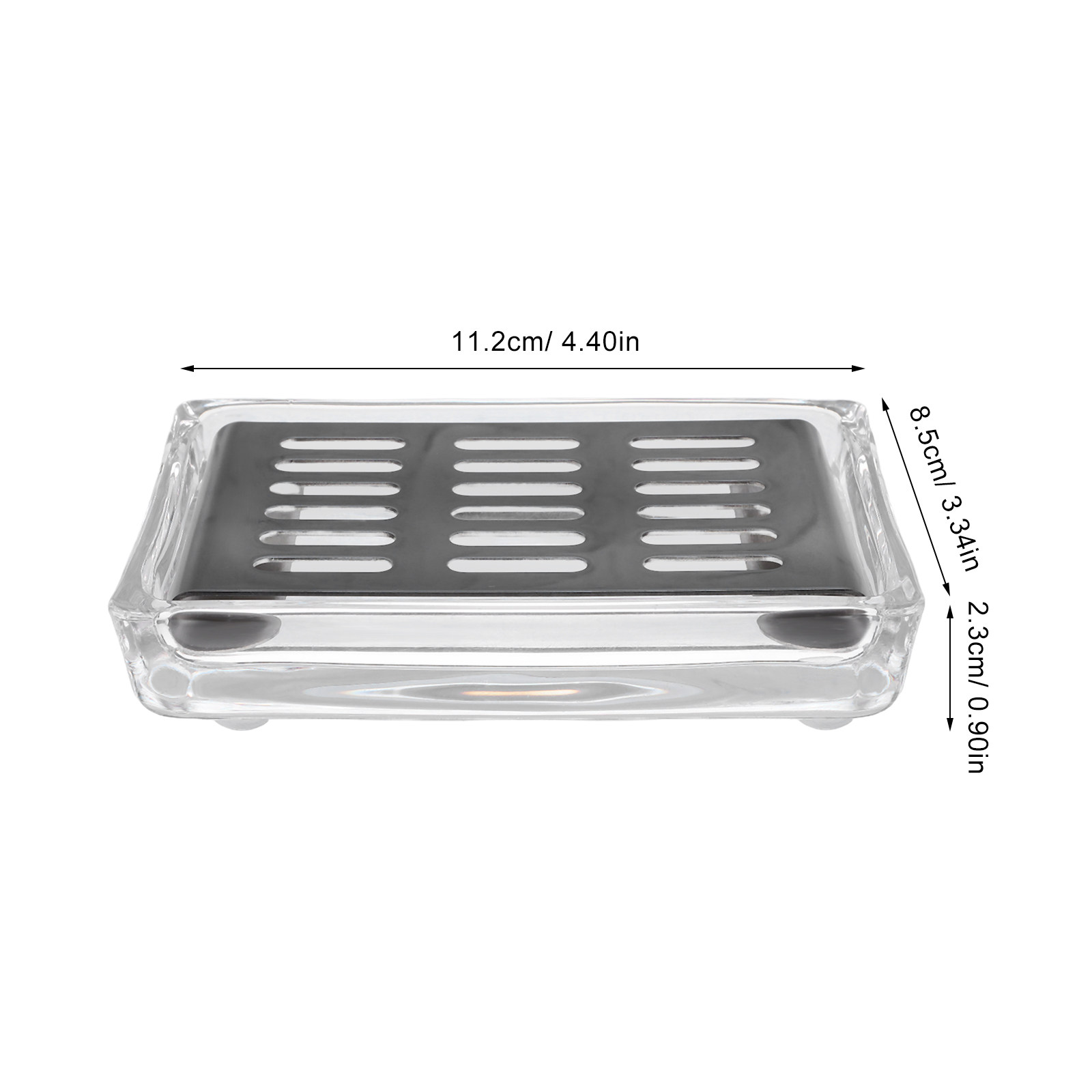 Clear Glass Soap Dish Stainles - Glass Soap Dish ulasan dan harga