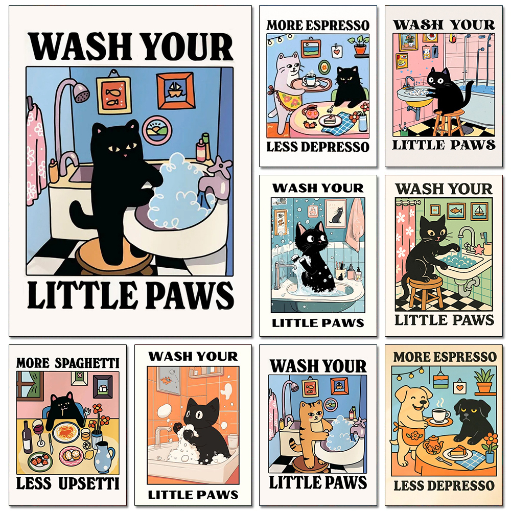 DIY Bathroom Black Cat Diamond - Home Bathroom Pictures ulasan dan harga