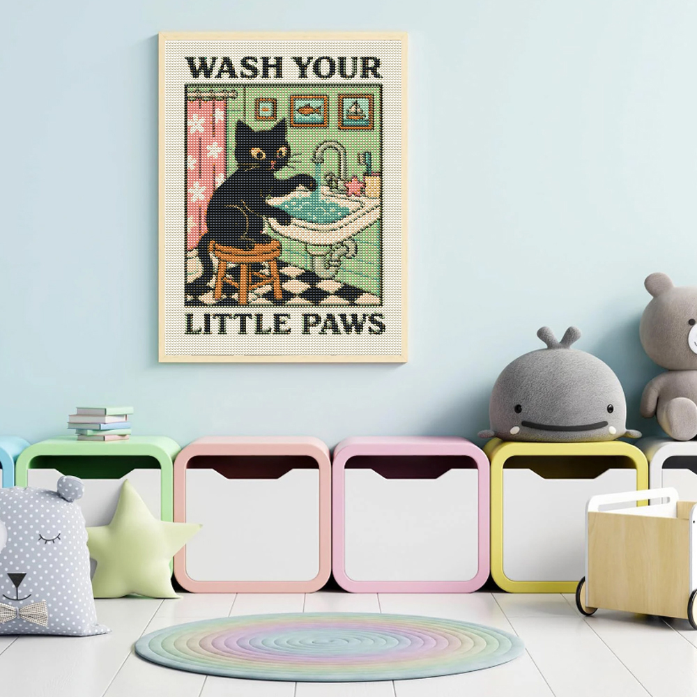 DIY Bathroom Black Cat Diamond - Home Bathroom Pictures ulasan dan harga