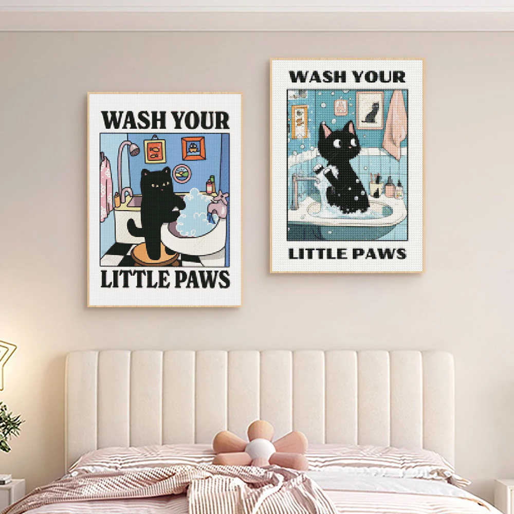 DIY Bathroom Black Cat Diamond - Home Bathroom Pictures ulasan dan harga