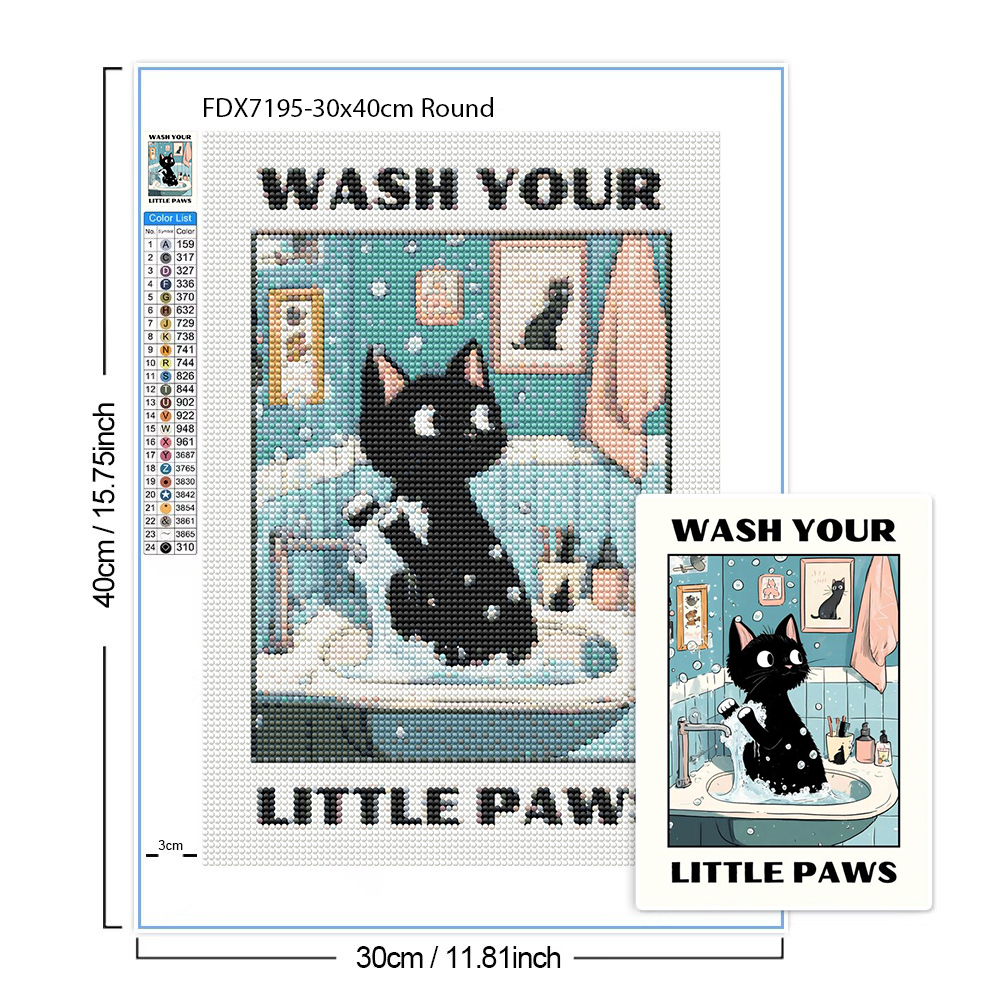 DIY Bathroom Black Cat Diamond - Home Bathroom Pictures ulasan dan harga