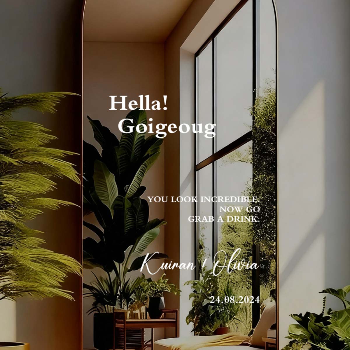 Custom Welcome Mirror Stickers - Home Bathroom Decor ulasan dan harga