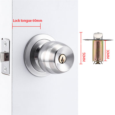 Stainless Steel Golden Round B - Home Bathroom Lock ulasan dan harga