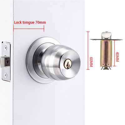 Stainless Steel Golden Round B - Home Bathroom Lock ulasan dan harga