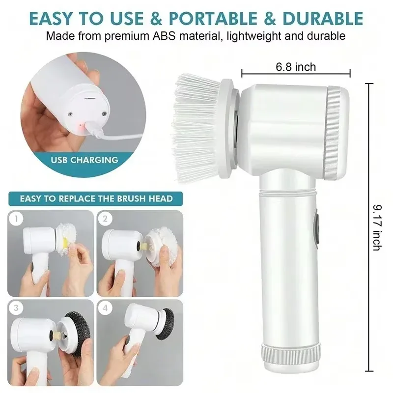 New Cordless Spin Scrubber Ele - Home Bathroom Products ulasan dan harga