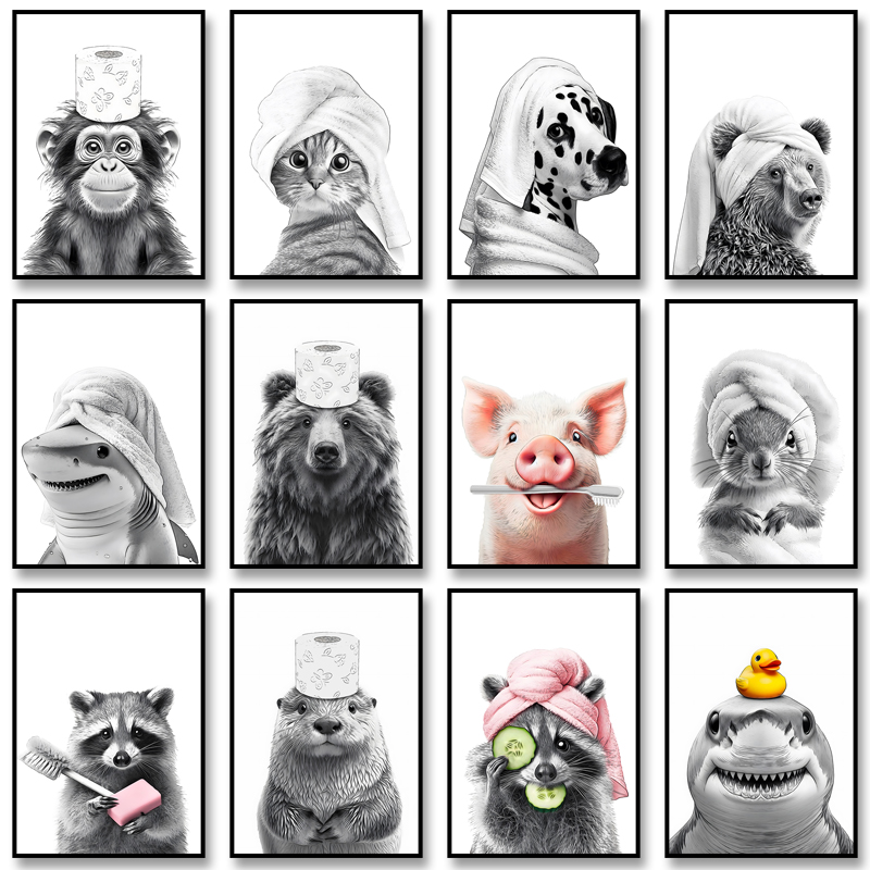 Funny Bathroom Art Poster Toil - Home Bathroom Pictures ulasan dan harga